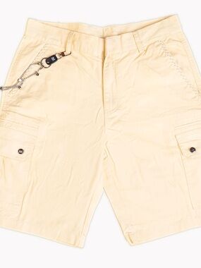 ⛓️🩳⛓️ Watson Studio Pearl Studded Cargo Shorts with Pocket Chain